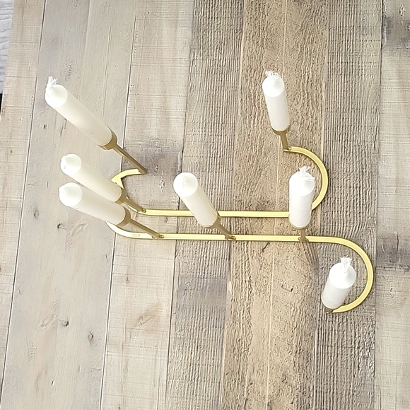 Decorative Candlestick For Table In Gold Color - Picture 3 of 5